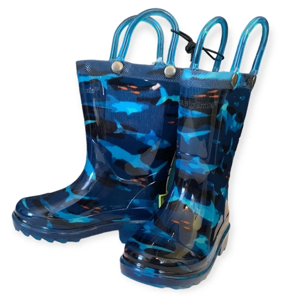 Western Chief Kids Shark Camo Light Up Rain Boots